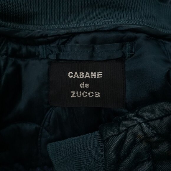AW02/ Cabane De Zucca Embroidery Velvet Bomber/ Size S - Picture 13 of 14